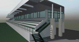 Construction d'une tribune de foot pour l'Excelsior de Virton.