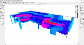 Simulation des flèches en 3D dans une dalle BA